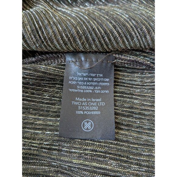 Sabina Musayev Black  & Gold Ray Metallic Dress - Large - Shoulder ties - Picture 5 of 11